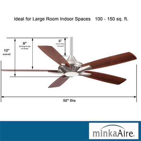 Minka Aire Dyno LED 52-in Brushed Nickel with Medium Maple/Dark Walnut ...