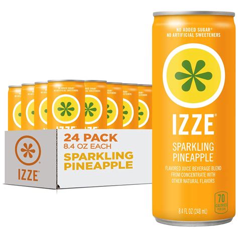 Amazon.com: IZZE Sparkling Water Juice Beverage Blend, Pineapple, No ...