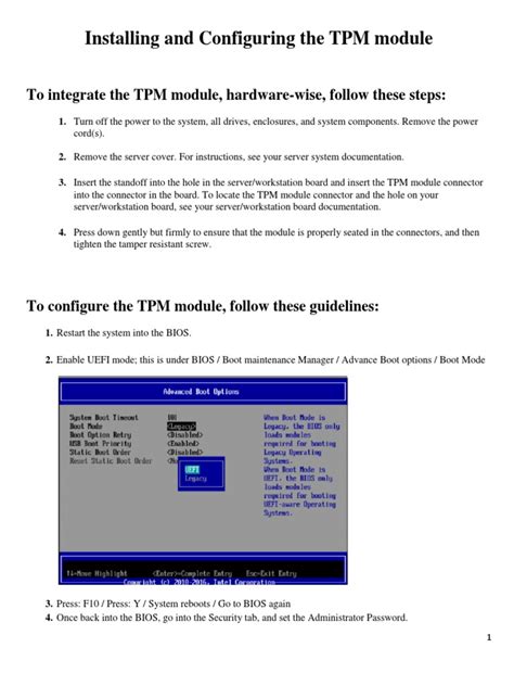 Image result for TPM Installation