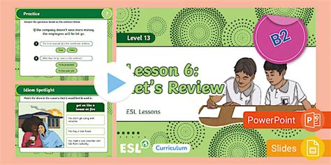 ESL Curriculum Level 13 Lesson 6