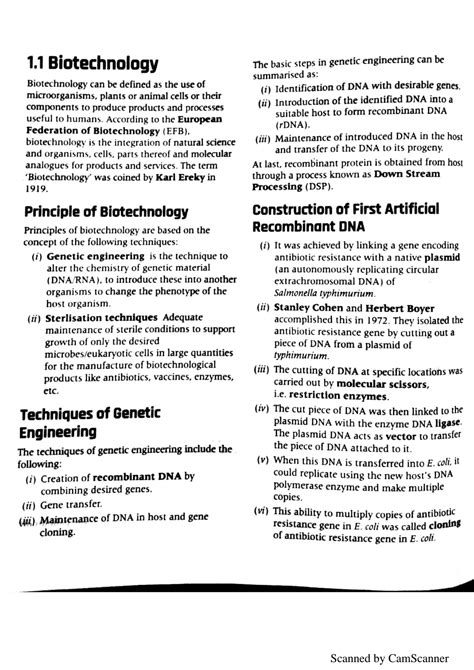 Biotechnology Chapter of Class 12 的图像结果