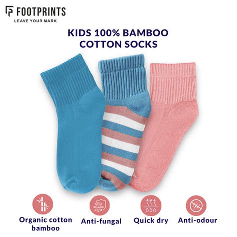 Anti-Odor Bamboo Full Length Terry Socks for Kids | Smell Free & Breat ...