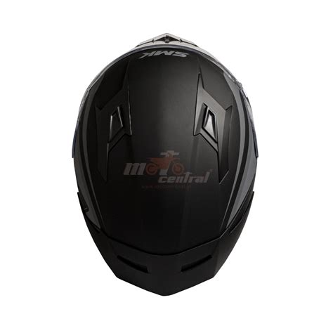 SMK Stellar Sports Stage Matt Black Grey (MA262) Helmet