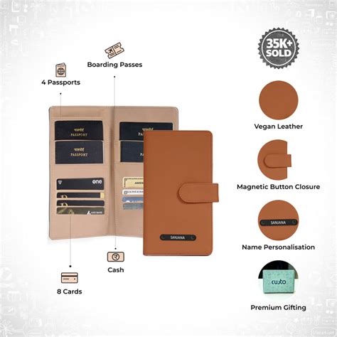 Family Passport Holder – Personalised, 4 Passports | Custo