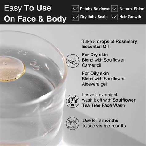 Soulflower Rosemary Essential Oil, 15ml, 100% Pure, Natural & Undiluted ...