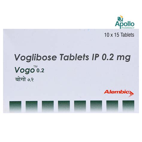 Vogo 0.2 Tablet 10's Price, Uses, Side Effects, Composition - Apollo ...
