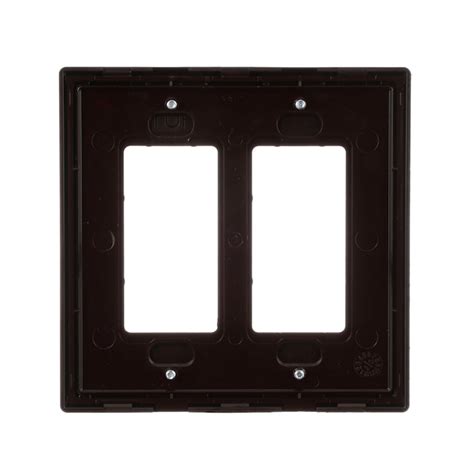 Eaton 2-Gang Midsize Oil-Rubbed Bronze Polycarbonate Indoor Screwless ...