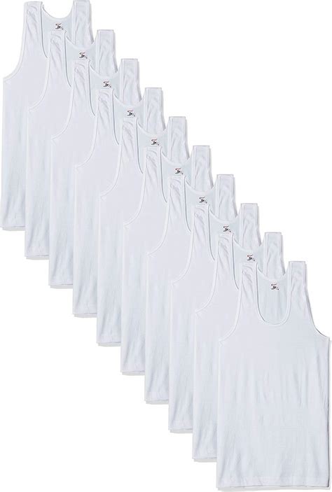 Rupa Jon White Cotton Men's Vest (Pack of 10) (Small) : Amazon.in: Fashion