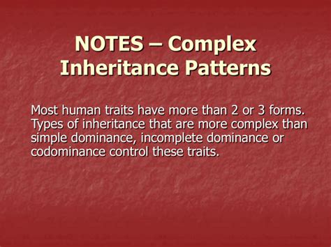 Image result for Complex Inheritance Pattern