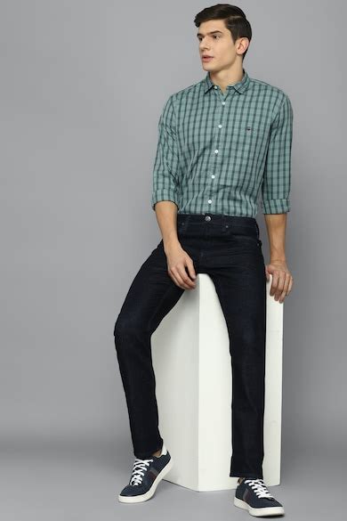 Buy Men Green Slim Fit Check Full Sleeves Casual Shirt Online - 702965 ...
