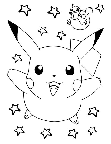 Pikachu Coloring Page Printable