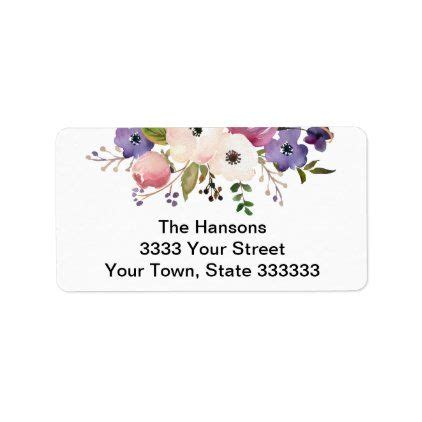 Floral Return Address Labels | Zazzle | Return address labels, Custom ...