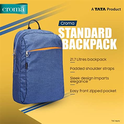 Buy Croma Standard Backpack for 15.6 Inch Laptop with Padded Shoulder ...