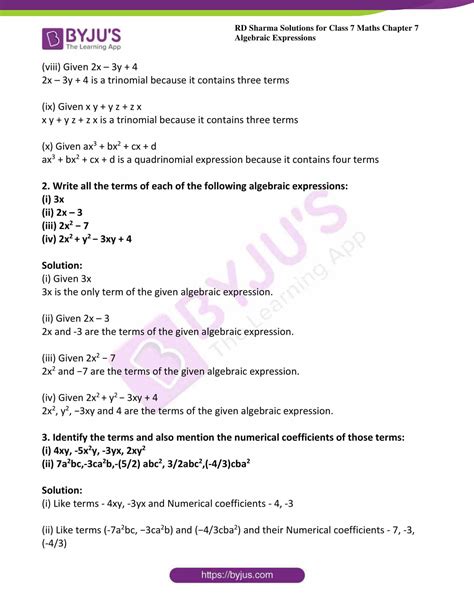 Class 7 Maths Chapter Math and Algebra 的图像结果