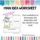 Main Idea Worksheet {Printable!} by My Life In The Classroom | TPT