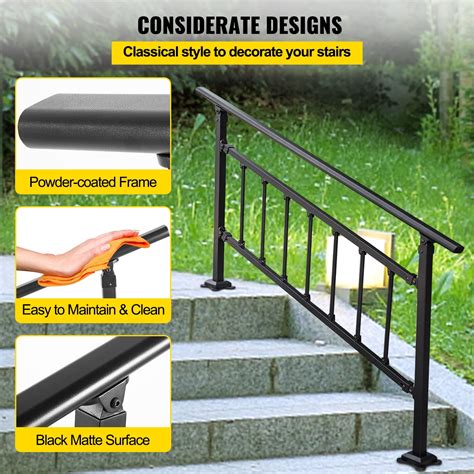 VEVOR Adjustable Outdoor Stair Handrail for Concrete India | Ubuy