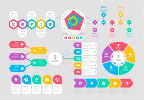 Flat infographic element collection | Free Vector