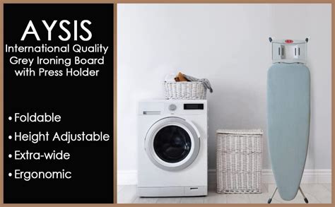 Aysis International Quality Ironing Board/Iron Table Stand with Press ...