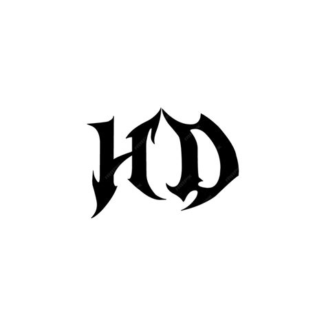 HD-Monogramm-Logo-Design Buchstaben-Text-Namen-Symbol Monochrom-Logotyp ...
