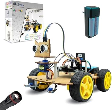 Kit4Curious Ultrasonic Sensor Based Obstacle avoiding Robot Complete ...