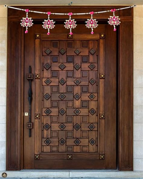 Saugat Traders Lotus Toran For Main Door, Mandir - Moti/Beads/Bell ...
