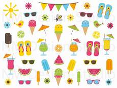 Summer C Clipart by Summer Clipart Set Vector Graphics Illustrations Summer C Clipart