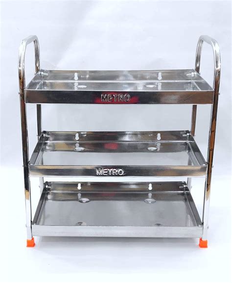 Appeasy Stainless Steel 3-Tier Sheet - Kitchen Rack (Size -45.5x20 ...