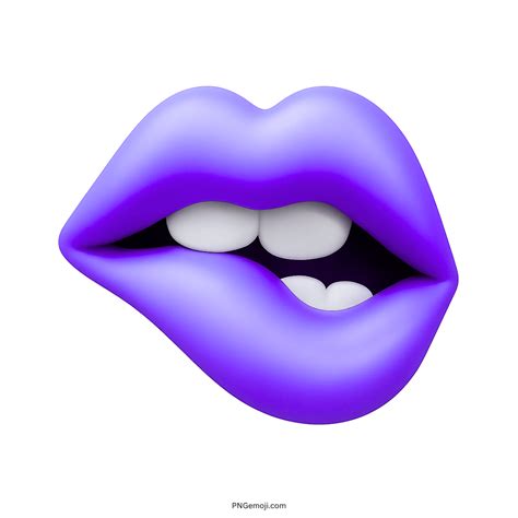 Lip Bite Emoji Multicolor 3D PNG, ClipArt Collection » PNGemoji.com