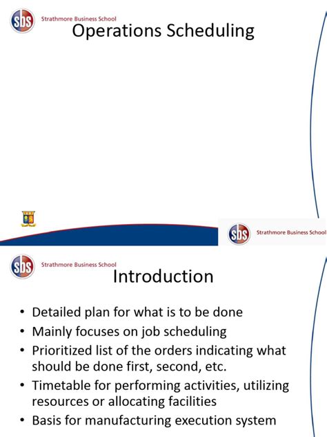 Image result for Operations Management Scheduling