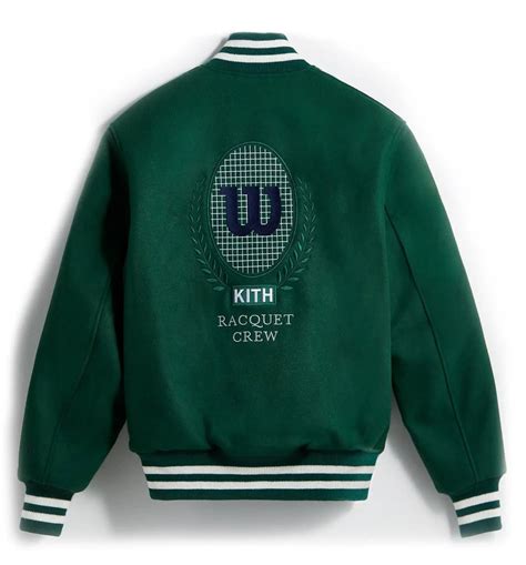 Golden Bear × Kith Kith For Wilson Racquet Crew Wool Varsity Jacket ...