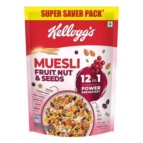 Kellogg's Muesli Fruit Nut & Seeds 750G | 12-In-1 Power Breakfast ...