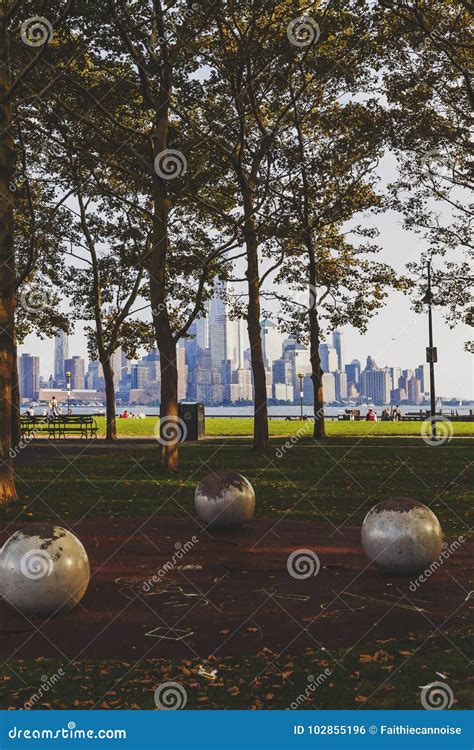Hoboken Riverside Waterfront Gardens in a Late Summer Afternoon ...