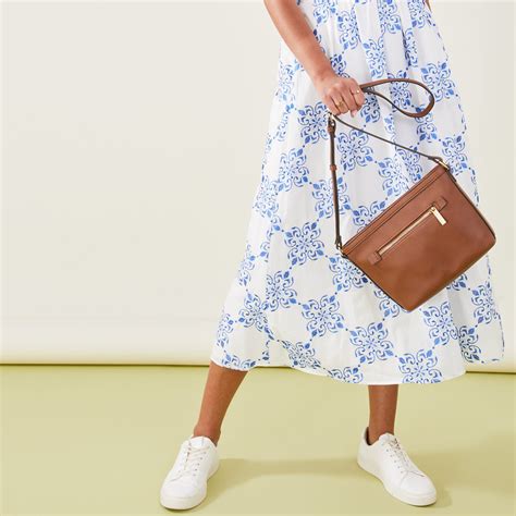 Buy Brown Top Zip Sling Bag Online - Accessorize India