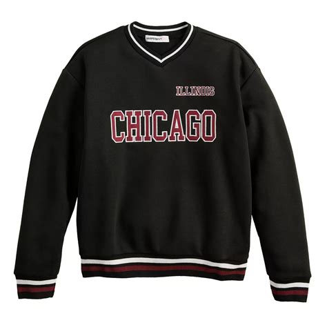 Girls 7-16 Harper & Ivy Oversized V-Neck Graphic Sweatshirt