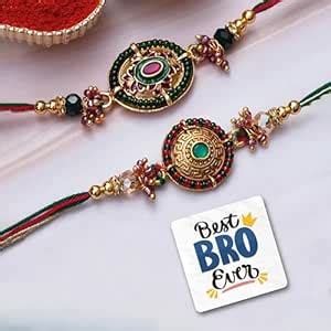 eCraftIndia Set of 2 Beautiful Designer Rakhis, Best Bro Ever Fridge ...
