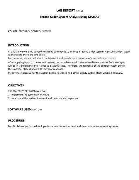 Image result for 2nd Order System Analysis