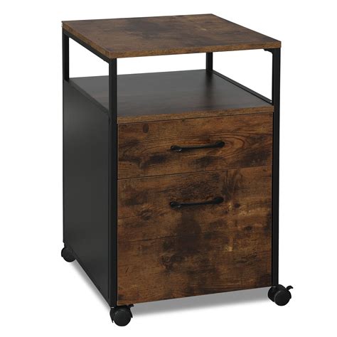 AMISEN 2 Drawer Rolling File Cabinet, Mobile Office Cabinet on Wheels ...