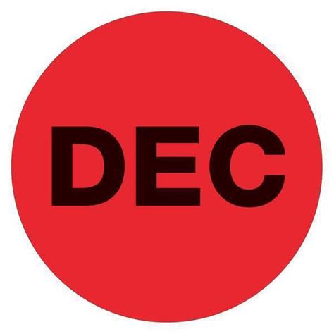 Tape Logic Tape Logic Months of the Year Labels, "DEC", 1" Circle ...