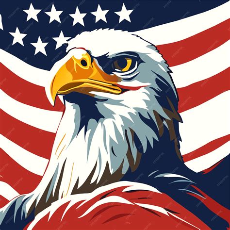 Premium Vector | Bald eagle emblem of freedom