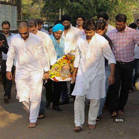 Aly Morani attends at the funeral of Nikhil Dwivedi’s father in Mumbai ...