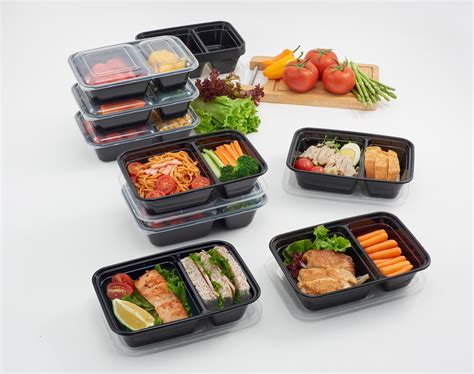Mainstays 15PK 2-Compartment Meal Prep Food Storage Container, Clear ...