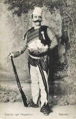 Typical Albanian Soldier Shkoder Traditional Dress Editorial Stock ...