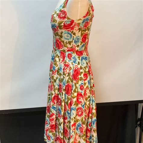 Womens Size 10 Midi Dress Floral (s)