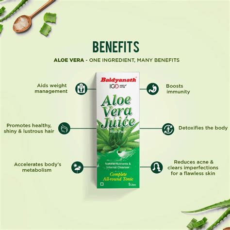 Buy VANSAAR ALOE VERA JUICE - IMPROVES SKIN AND HAIR HEALTH|NO ...