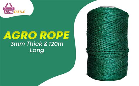 Sandcastle Agro Rope 3mm × 125 Mtrs – UV Protected Strong Nylon ...