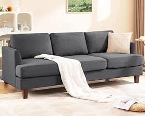 Busaurus 3 Seater Sofa Couch with Deep Seats, 89" Mid Century Modern ...
