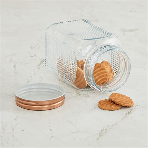 Buy Home Centre Corsica Glass Storage Jar with Lid -1100 ml Online at ...