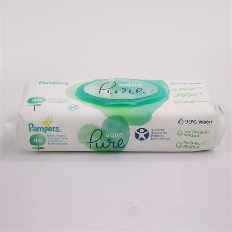 Pampers Aqua Pure Sensitive Waterwipes 48 baby wipes x 6 – British ...