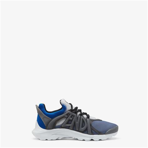 Fendi Tag Sneakers Technical fabric Blue | Fendi