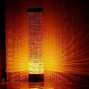 kraftinn Modern Bamboo LED Floor Lamp (28 Inch, Natural Brown, Pack Of ...